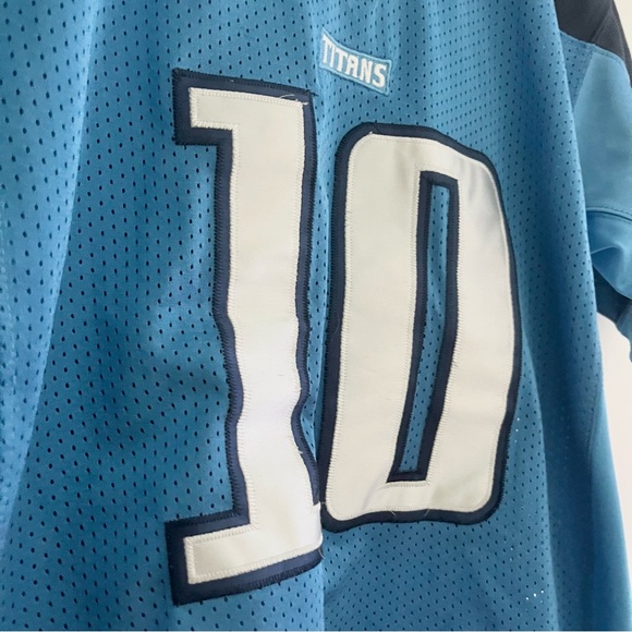 Reebok Premier NFL Jersey Tennessee Titans Jake Locker #10 Blue Mesh Youth Small - Picture 5 of 8